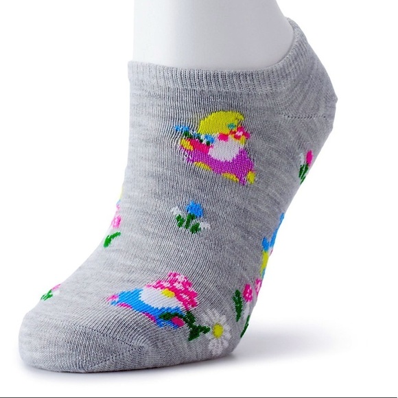 Gnome Mushroom No-show Socks, One Size, NWT - Picture 1 of 6